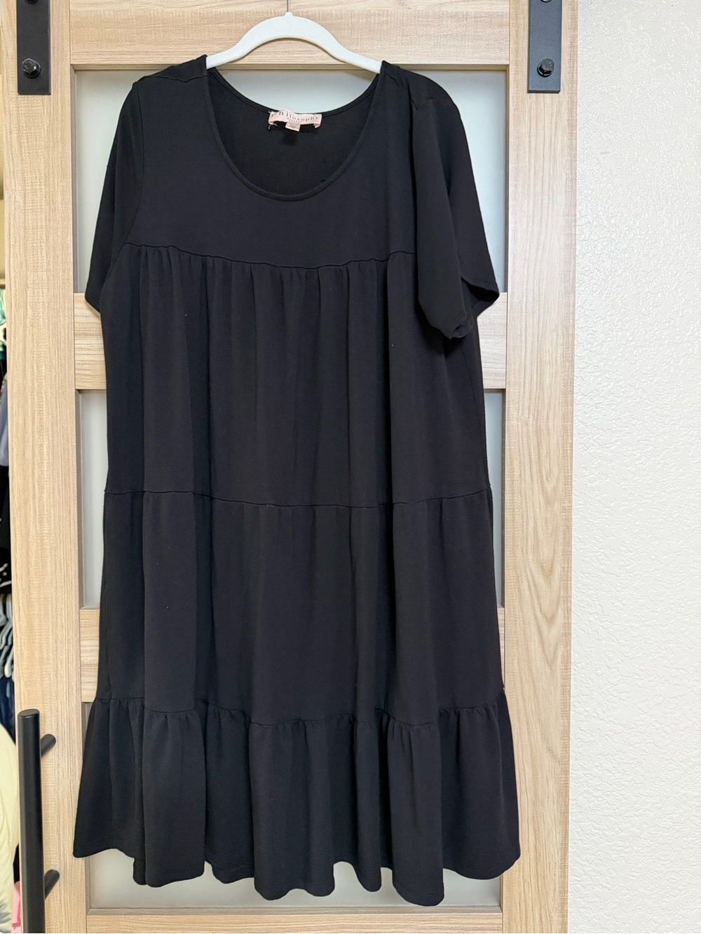 Philosophy Everyday Black Tiered Scoop-Neck Dress